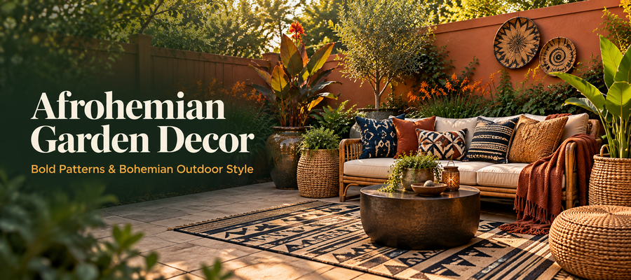 Afrohemian Garden Decor: Bold Patterns and Bohemian Outdoor Style Ideas