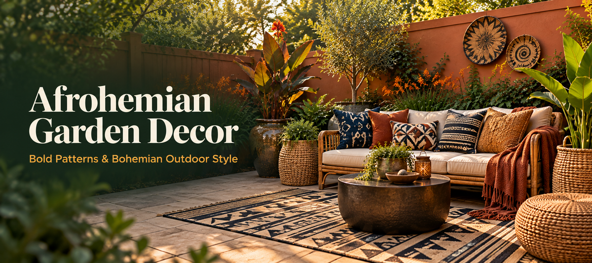 Afrohemian Garden Decor: Bold Patterns and Bohemian Outdoor Style Ideas