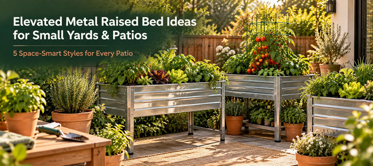 Elevated Metal Raised Bed Ideas for Small Yards & Patios