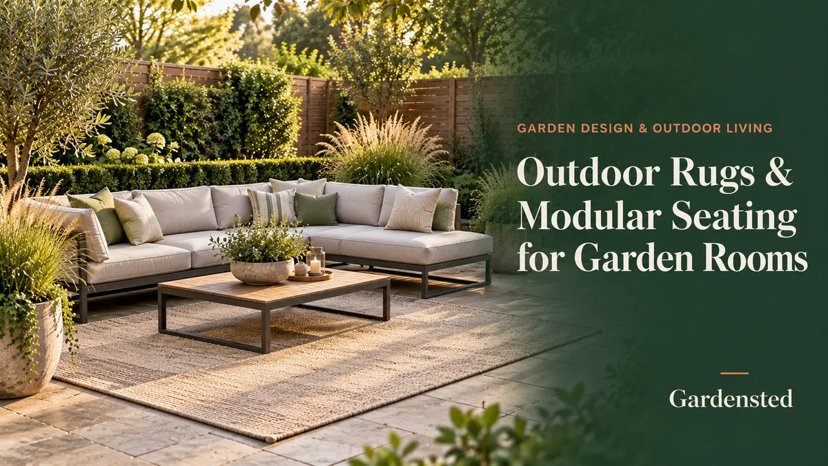 Outdoor Rugs & Modular Seating for Garden Rooms