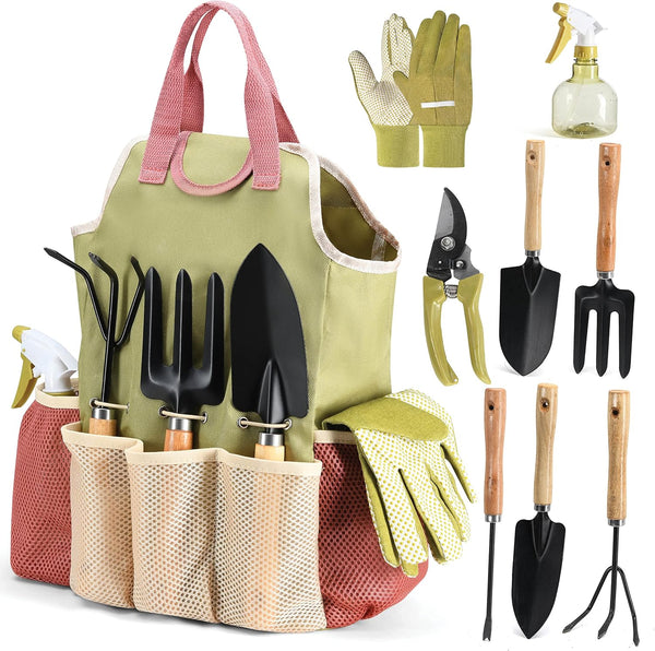 Heavy Duty Gardening Tool Set of 10 with Bag