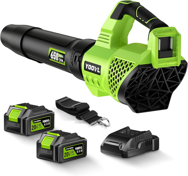 Leaf Blower Cordless, 650CFM Electric Leaf Blowers
