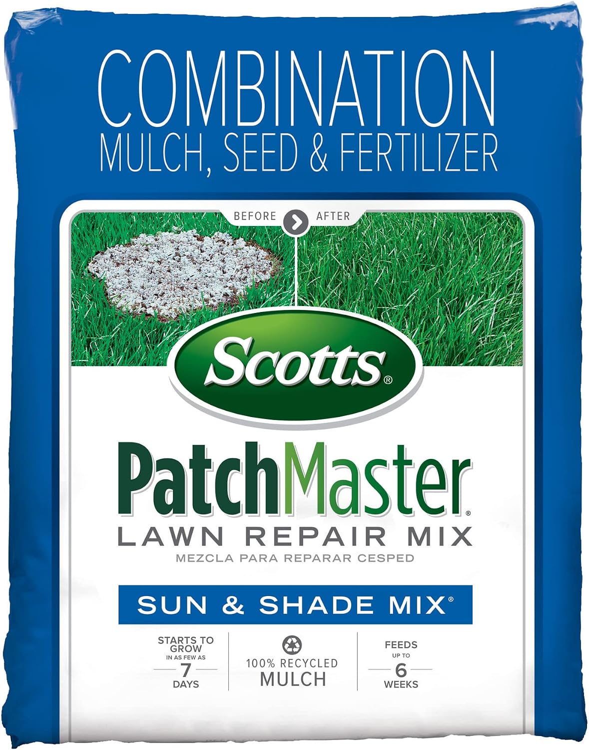 Scotts PatchMaster Lawn Repair Mix, Sun+Shade