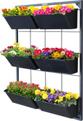 Vertical Wall Planter with 6 Removable Pots
