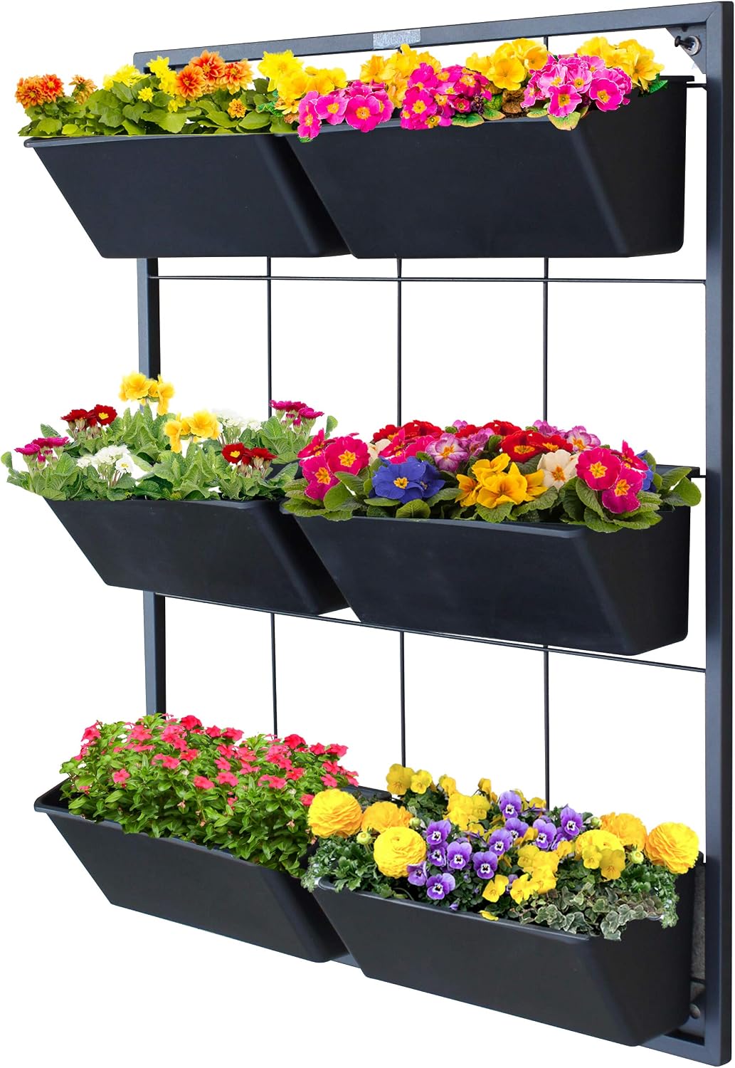 Vertical Wall Planter with 6 Removable Pots