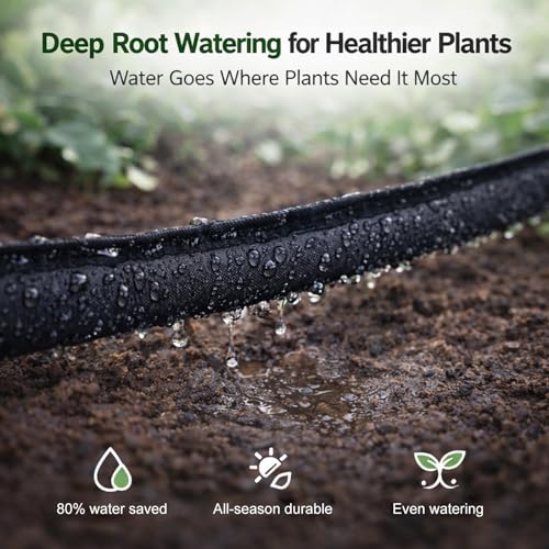 Flat Soaker Hose 25 ft 4-Pack with Splitter