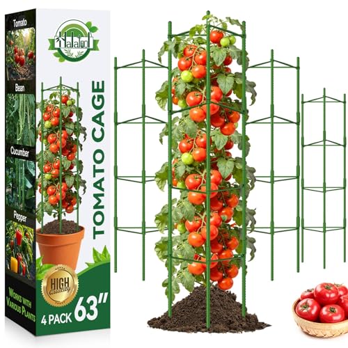4 Pack Tomato Cages for Garden, Up to 63 inch(5.2FT)