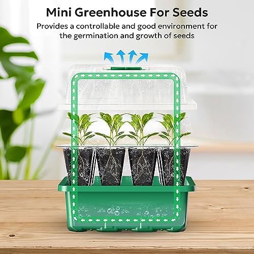 Seed starting trays with humidity domes