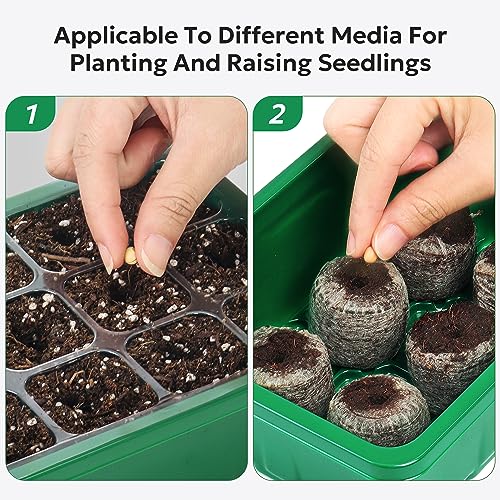 Seed starting trays with humidity domes