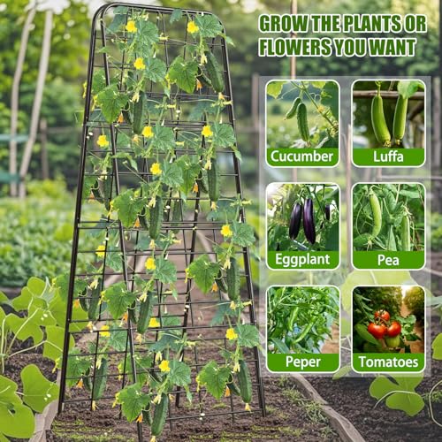 Heavy Duty 50"x17" Adjustable A-Frame Trellis for Climbing Plants