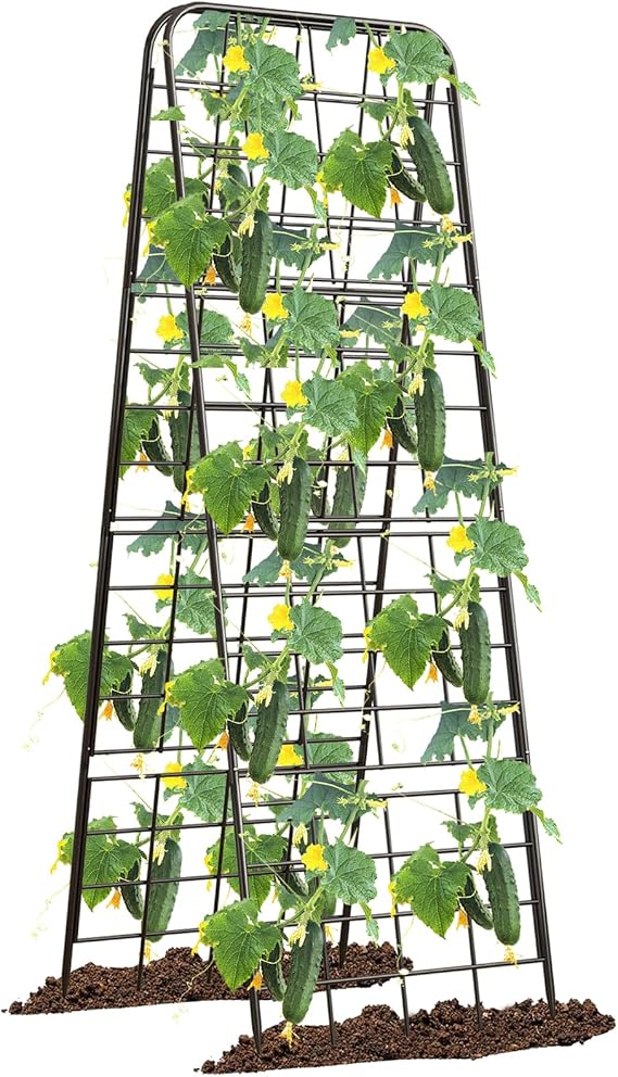 Heavy Duty 50"x17" Adjustable A-Frame Trellis for Climbing Plants