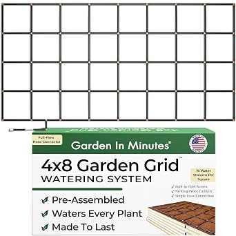 Garden Grid 4x8 | Irrigation System for Garden Bed Watering | Pre-Assembled