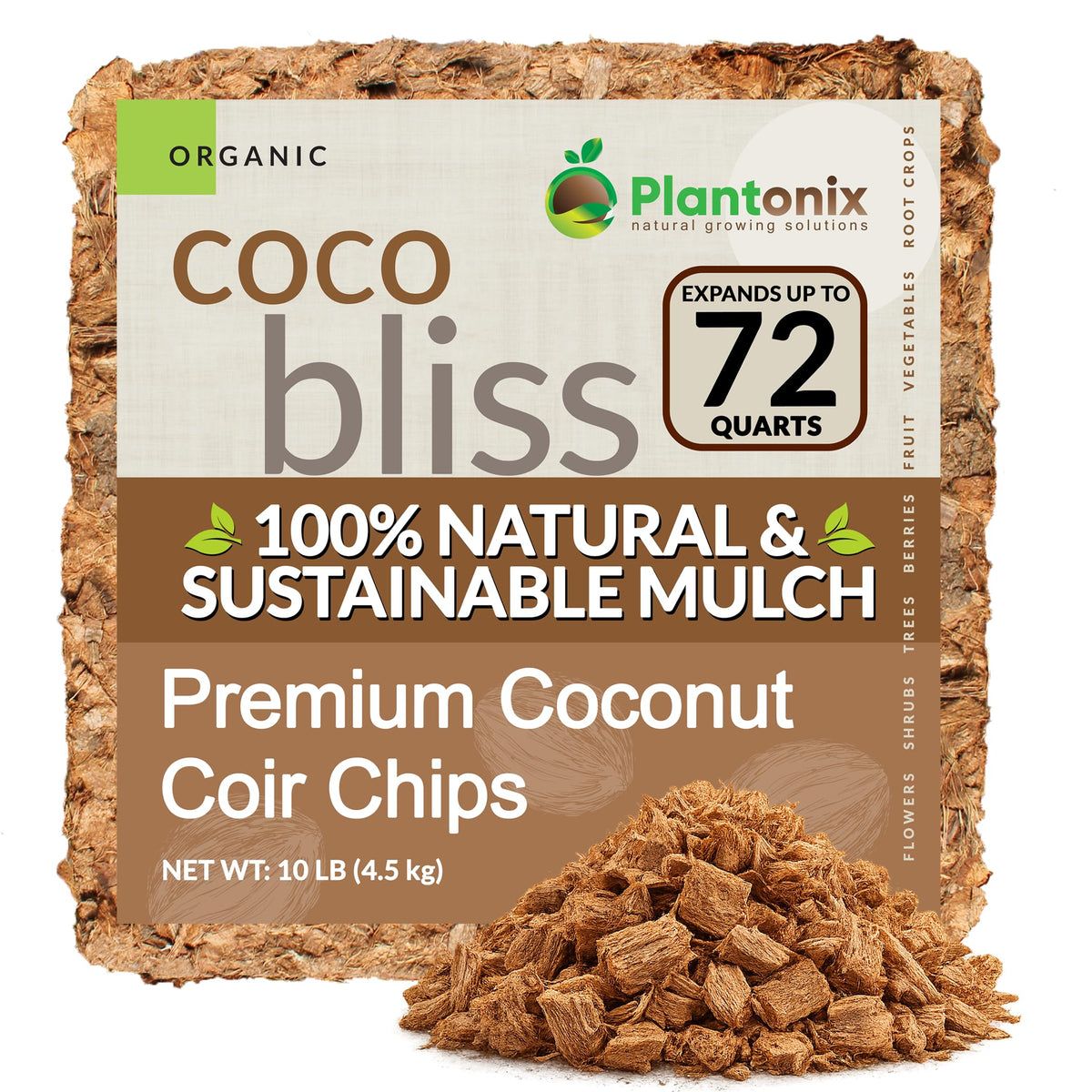 Coco Chips Mulch Brick (10lbs)