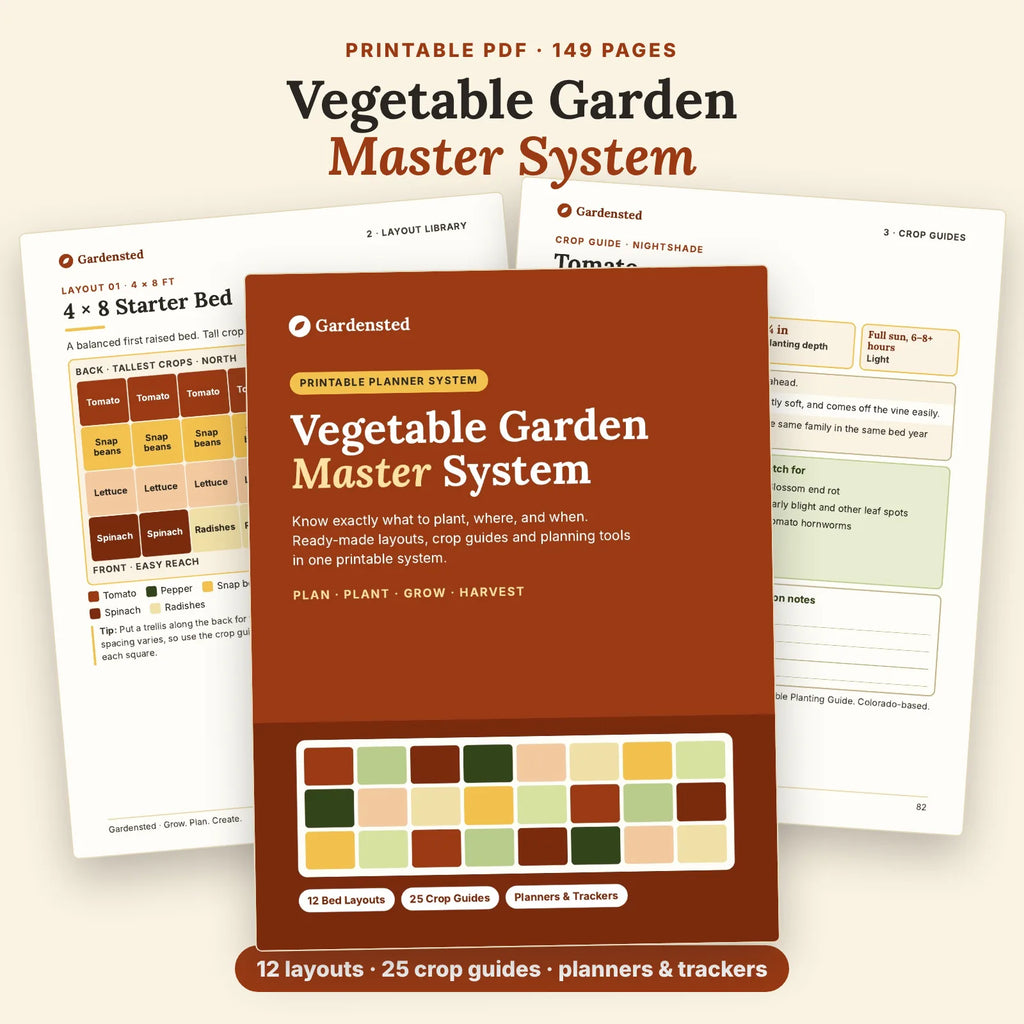 Vegetable Garden Master System: Printable Planner